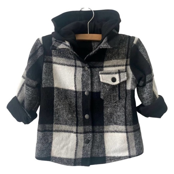 Made by Molly Flannel Hooded Jacket Size 4 - Picture 1 of 8